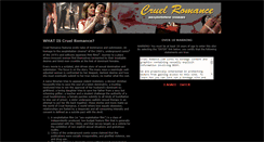 Desktop Screenshot of cruelromance.com